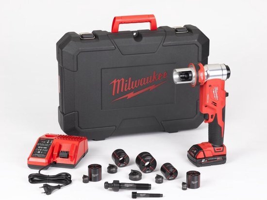 Milwaukee M18 HKP-201CA 18V Li-Ion accu ponsmachine incl. Matrijzen set 1x 2.0Ah accu in koffer