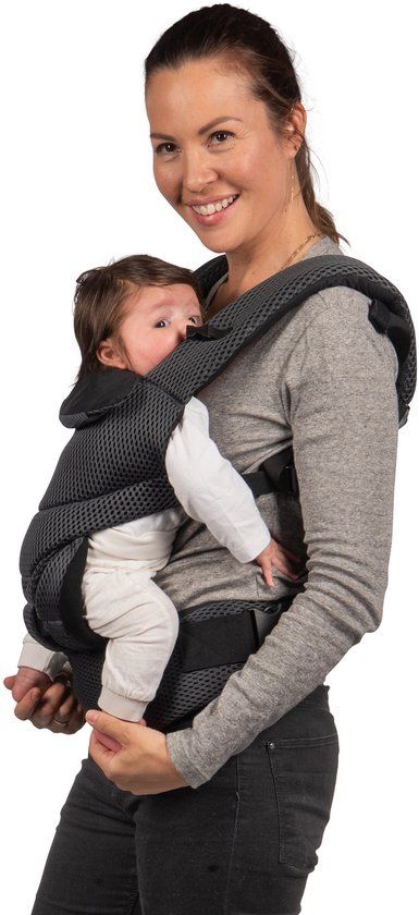 Dooky Ergonomische Draagzak Urban Comfort Grey - Buik- en Rugdrager - 3.5 - 15 kg