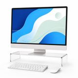 Merkloos / Sans marque Relaxdays Monitorstandaard - 10 x 35 x 20 cm - Acryl - Transparant