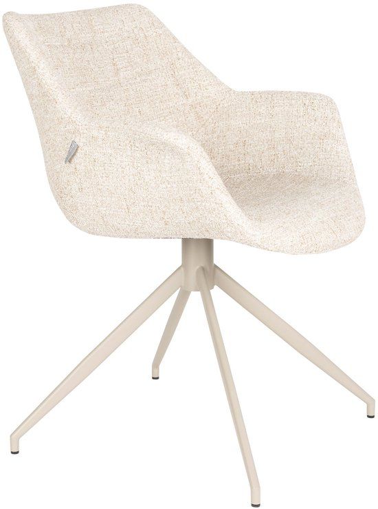 Zuiver Doulton Eetkamerstoelen Armleuning Beige - Set van 2