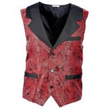 Widmann Graaf Dracula Steampunk Gilet Man RoodZwart XL