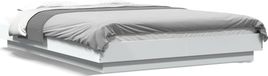 Maison Exclusive - Cadre de lit avec éclairage LED, blanc, 120 x 190 cm, bois composite