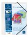 Exacompta 55188E KreaCover 5 stuks kunststof mappen DIN A4 met 2 elastieken en 3 kleppen, transparant, ideaal voor kantoor en school