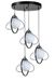 Elegant EGLO Kroonluchter, zwart/wit, metaal, 35 cm diameter, 70 cm verstelbare hoogte, E27 Max 40W, IP20