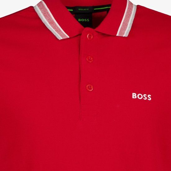 Boss Paddy Poloshirt - Mannen - Maat S - Rood