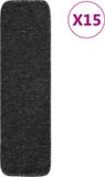 vidaXL Trapmatten 15 st anti-slip rechthoekig 75x20 cm antracietkleur