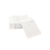 TOM TAILOR Washandschoen, set van 6, 16 x 21 cm, 100% katoen/badstof, met hanger en label met logo, Color Bath Towel wit (Crisp White)