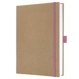 Sigel Jolie notitieboek - A5 - Kraft Pure Pink - Blanco pagina's