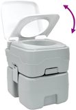 vidaXL Camping toilet grijs en wit 41,5 x 36,5 x 42 cm polyetheen