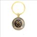 MC Living KadoExpress Sleutelhanger Glas - Gefeliciteerd 25 Jaar Getrouwd