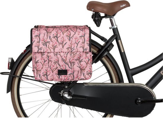 FastRider Dubbele kinderfietstas Nyla Kids Flourish Roze