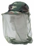 Casquette anti-moustiques pour activités de plein air - Camouflage