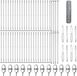 vidaXL - Hexagonal fence - with - concrete - base - 100 - x - 1 - m - Silver-colored
