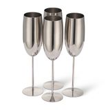 Oak & Steel 15013 Set de verres à vin Acier inoxydable Argent 285 ml (4 pièces)