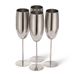 Oak & Steel 15013 Set de verres à vin Acier inoxydable Argent 285 ml (4 pièces)