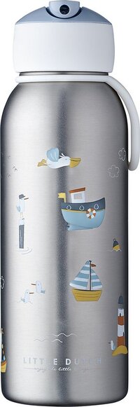 Mepal Sailors bay Thermosfles, 350 ml, houdt dranken lang koud of warm, roestvrij stalen drinkfles voor kinderen, dubbelwandig geïsoleerd, geschikt voor koolzuur