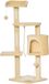 PawHut Kattenkrabpaal Hout 40x40x114cm Beige