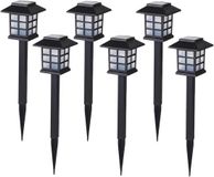 Sunnydays Tuinlampen / prikspot Solar Lumio - 6x - zwart - kunststof - waterbestendig - 38 cm