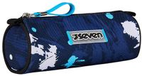 Seven etui, étui pour papeterie, étui pour stylos, stylos à bille, enfants, filles et garçons, école, école primaire, noir/bleu