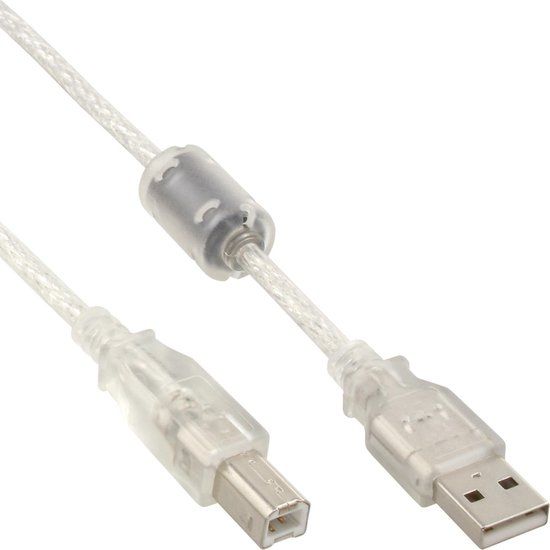 InLine USB naar USB-B kabel - USB2.0 - 3 meter