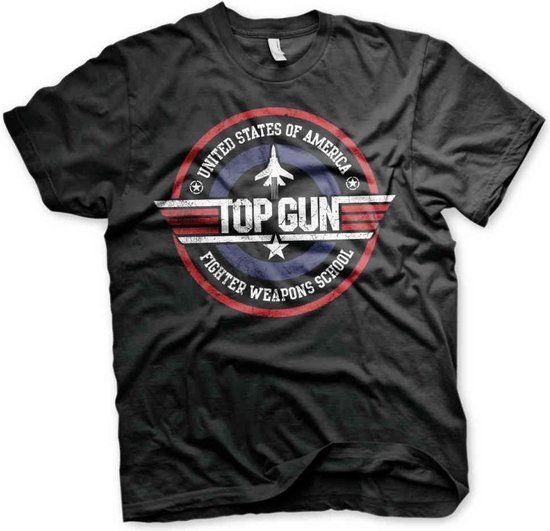 Top Gun Fighter Weapons School Heren T-shirt - Zwart - L