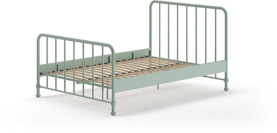 Vipack Bronxx Metaal 140x200 - Mat Olijfgroen - Vipack - Tweepersoons Bedkader