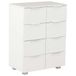 VidaXL Dressoir 60x35x80 cm Blanc laqué brillant