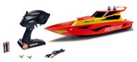 Carson 500108058 RC Rescue 2.4G 100% RTR op afstand bestuurbare boot, radiografisch bestuurbare boot, speelgoed voor kinderen en volwassenen, met afstandsbediening, rood