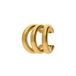 Lucardi Dames Stalen goldplated earcuff breed - Oorbellen - Staal - Goudkleurig
