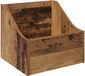 vidaXL Boîte pour disques vinyles Bois vieilli 37 x 33 x 32 cm Bois traité