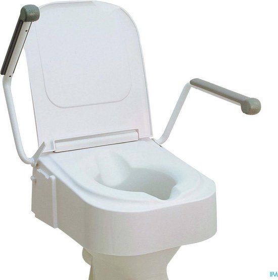 Adhome Drive Toiletverhoger - Hoogte Verstelbaar - 3 standen - 6,5/10/13,5cm hoog - Met Armleuningen