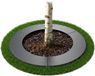 Merkloos Relaxdays Boomring - 90 cm - Antraciet