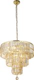 Searchlight EMPIRE Kroonluchter 5 Lichts Kristal Champagne