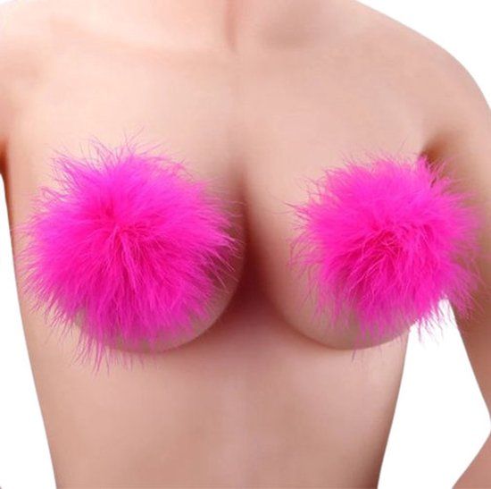 Tepel sticker Pink Pluche | Cover | Zelf klevend | Erotisch | Herbruikbaar