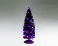 Lemax Spooky Town - Black Bristle Tree Purple Lights