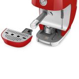 SMEG ECF03RDEU Halfautomatische Espressomachine - Rood