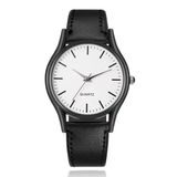 LGT JWLS Lookinggoodtoday Minimalistisch herenhorloge met zwarte leren band