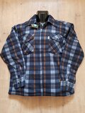 Houthakkers vest - Donkerblauw/Bruin/Wit - Flanel - Teddy - Maat L - Heren