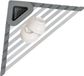 Sans marque Évier d'angle - Panier triangulaire - Organiser la cuisine - Conception peu encombrante - 32 x 32 cm - Gris pierre