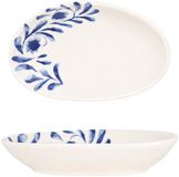 Bonna Serveerschaal - Lavis Blue - Porselein - 12x8 cm (80cc) - set van 4