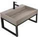 REA Conglomeraat Wastafel Goya 70cm Taupe + Onderstel Rechthoekig