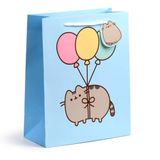 Puckator Cadeauzakje met kaartjes, Pusheen the Cat, de kat, ballonnen, groot 33 cm, officieel gelicentieerd product