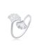 Elli - Ring - Dames Gingko Blad Open Trend in 925 sterling zilver verguld