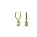 Swarovski Attract Oorhangers, Pear-slijpvorm, Groen, Goudkleurige toplaag