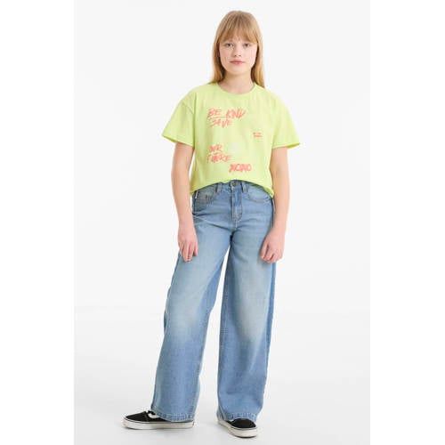 Me & My Monkey wide leg jeans blauw