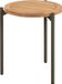4 Seasons Outdoor Yoga bijzettafel Aluminium/Teak Bruin Rond