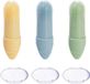 Famanu – Set van 3 Vingertandenborstels met 3 Transparante Opbergdozen