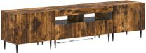 vidaXL 3-delige LED TV-kast ZWOLLE Gerookt eiken Bewerkt hout