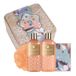 Accentra geschenkset voor vrouwen BADRITUALS in een mooie mand, 4-delige badset cadeau met douchegel, bubbelbad, zeep & netspons - wellness set voor vrouwen & meisjes Geur: Magnolia & Wildflower
