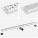 Maison Exclusive Douche Drain Linéaire Argent 90 cm